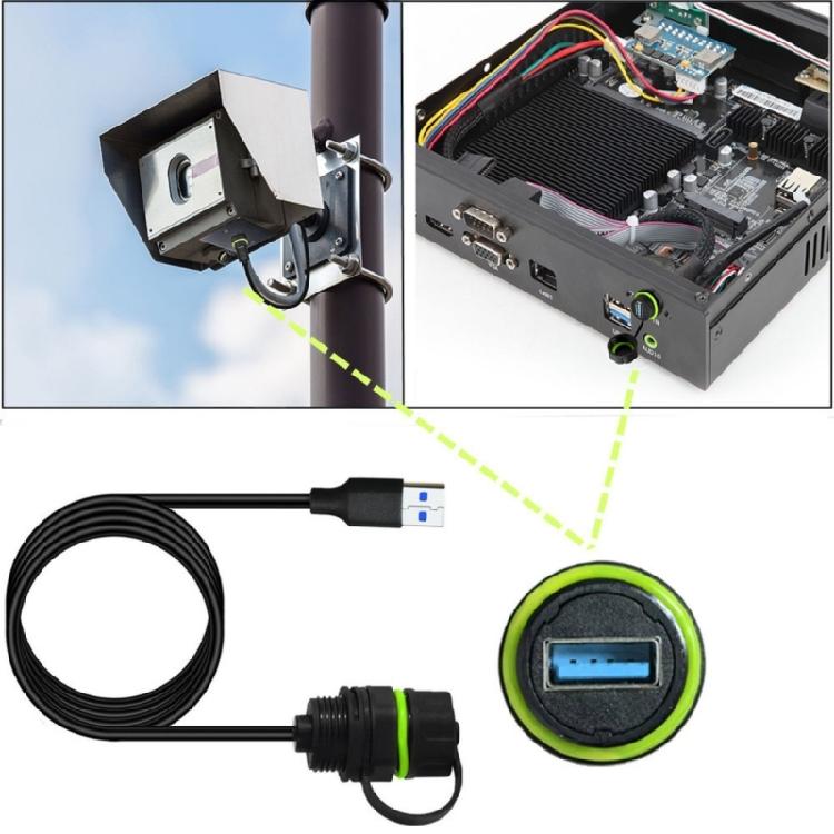 USB-адаптер USB 3.0 Панельный кабель 5 Гбит/с Передача данных Power Delivery Пылезащищенная конструкция для наружной установки