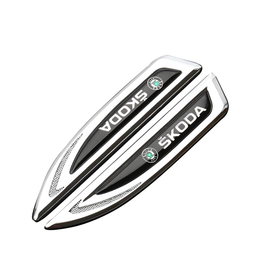 EBL2 Car Styling 2Pcs VRS 3D Metal Sticker Accessories For Skoda OCTAVIA A7 VRS MK2 MK3 A5 Superb Rapid Kodiaq Karoq Fabia Kamiq