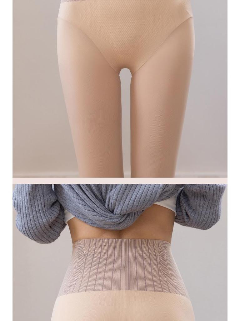 Колготки телесного цвета с высокой талией, светочувствительные, для женщин, с принтом «Осень/Зима»