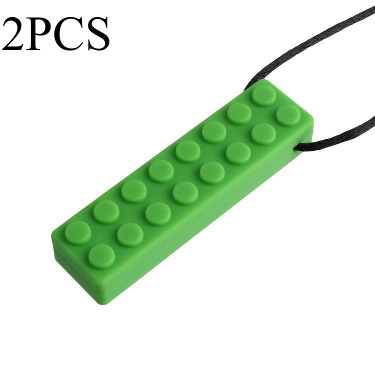 Сенсорные жевательные ожерелья, 2 шт. красочных жевательных ожерелья для сенсорных детей, идеально текстурированные силиконовые жевательные игрушки