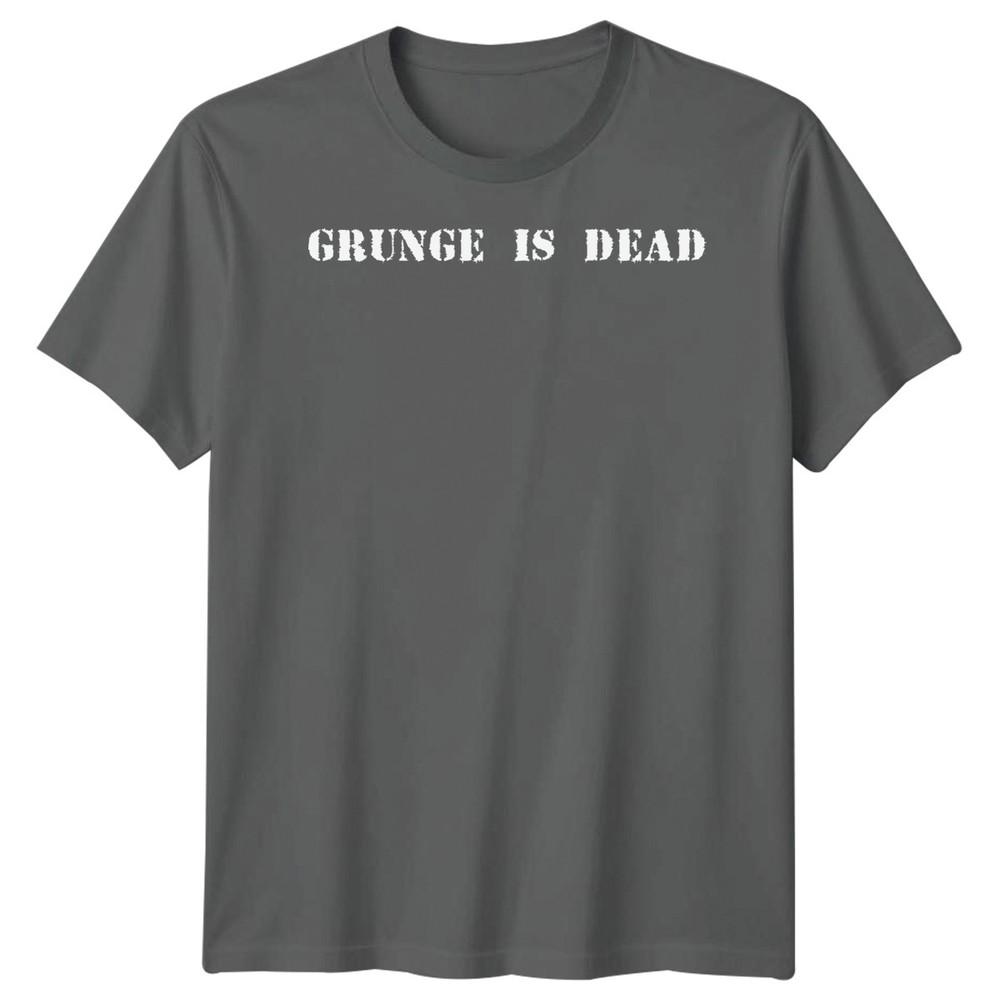 Музыкальная футболка Grunge Is Dead унисекс с графическим принтом в винтажном стиле