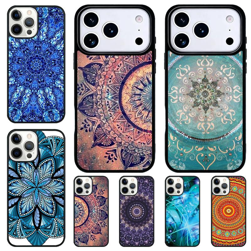 Богемный Чехол для Телефона с Тай-дай и Мандалой в Стиле Хиппи для iPhone 17 Air 16 15 11 12 14 13 Pro Max Ударопрочный Чехол