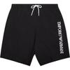 Приталенные пляжные повседневные шорты с вышитым логотипом для мужчин, черные EM000578-AF12330-UC001