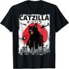Catzilla - Смешная футболка для любителей кошек, котенка, китти - Черная - Унисекс для взрослых, Унисекс для детей - С коротким рукавом - Футболка с кошачьей тематикой - Маленькая