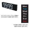 SLOWER Wall Clock Digital LED Stylish Big Letter Interior Table Clock with Remote Control Date Temperature Day of the Week BLACK 320 105 28mm LED
