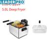 Фритюрница из нержавеющей стали большой емкости 5 л, бытовая электрическая фритюрница для картофеля фри, кухонная сковорода для жарки с контролем температуры