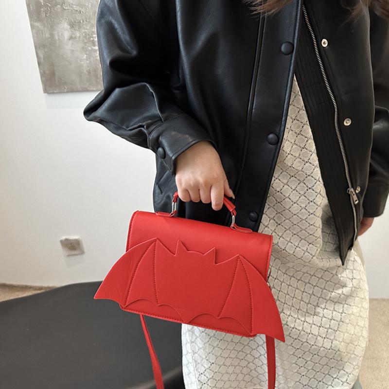 Yogodlns Готическая женская сумка через плечо Крыло летучей мыши Женские сумки с верхней ручкой Креативная шикарная сумочка из ПУ кожи Хэллоуин Новинка Сумка кроссбоди Кошелек