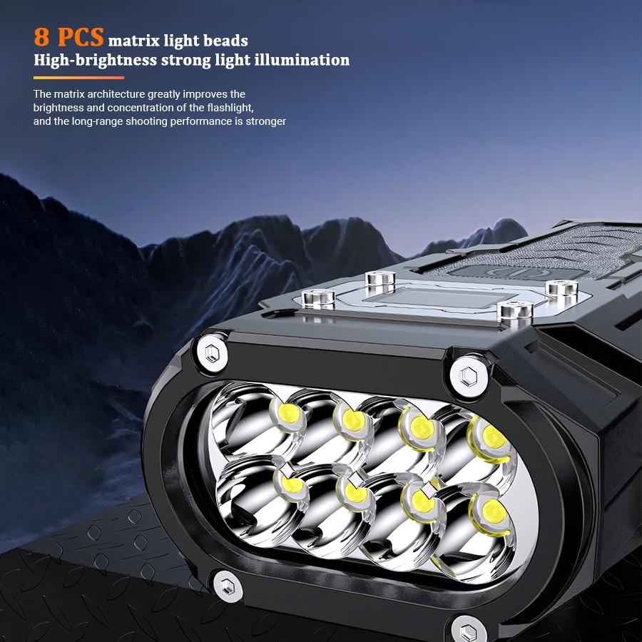 Многофункциональный мощный светодиодный фонарик Портативный ультра яркий фонарик USB перезаряжаемый открытый аварийный аккумулятор для кемпинга