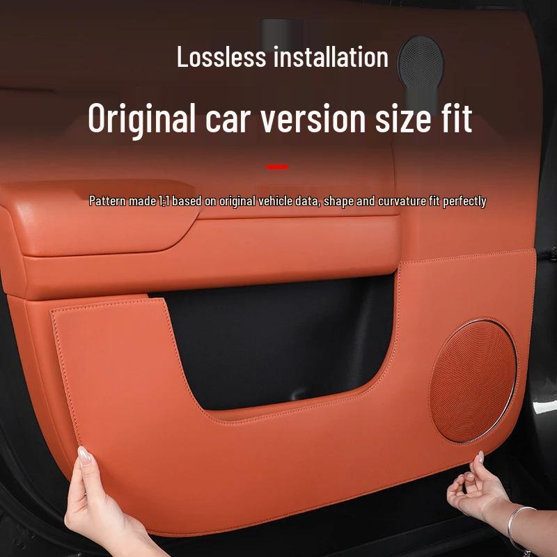 Li Auto L7 Interior Leather Anti-kick Mat - Car Door Protection & Decorative Accessory