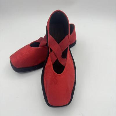 Весенне-осенние ретро балетки с квадратным носком