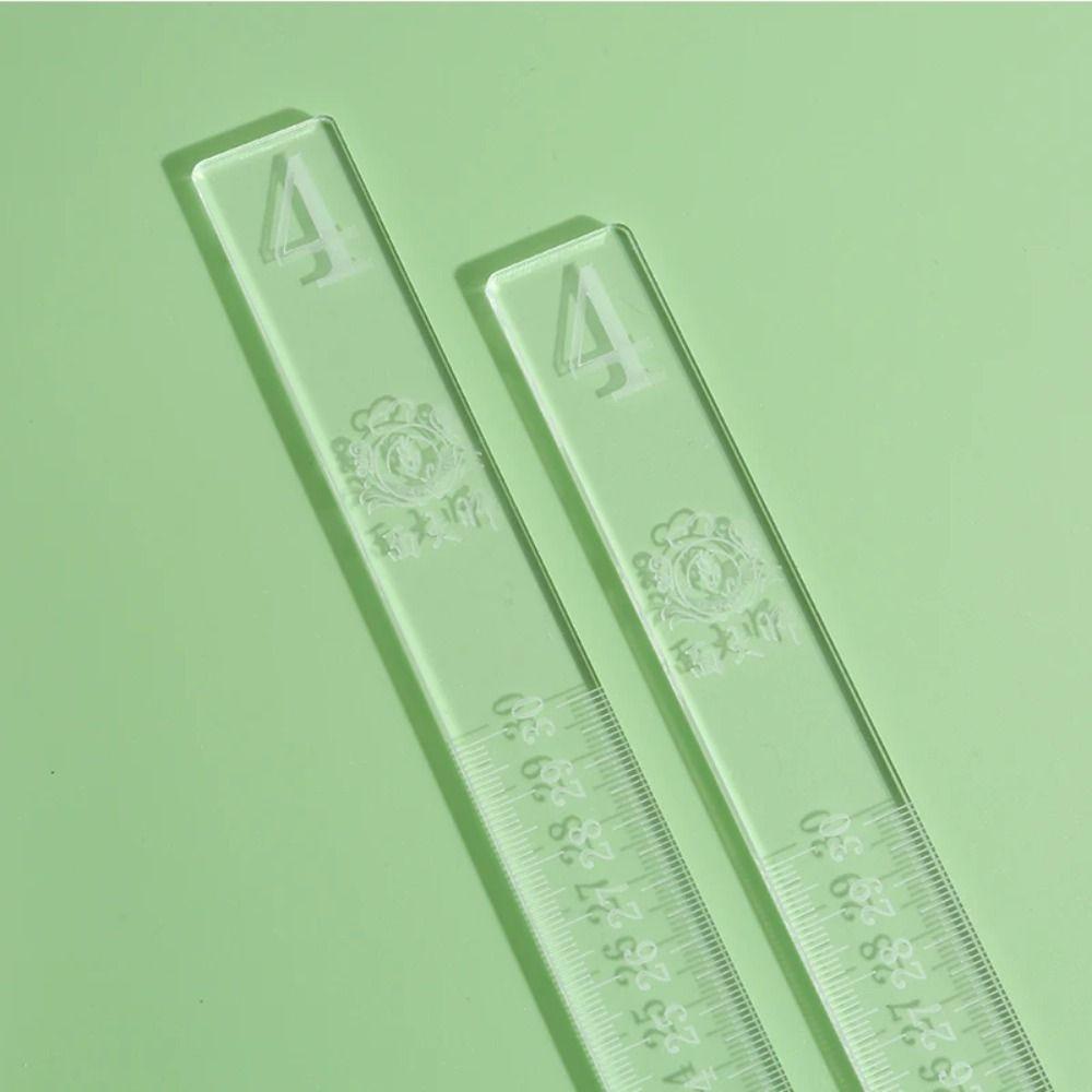 2Pcs Biscuit Cake Rolling Tool Acrylic Balance Ruler Fondant Smoother Thickness Ruler Rolling Pin Guide Stick Baking Accessories