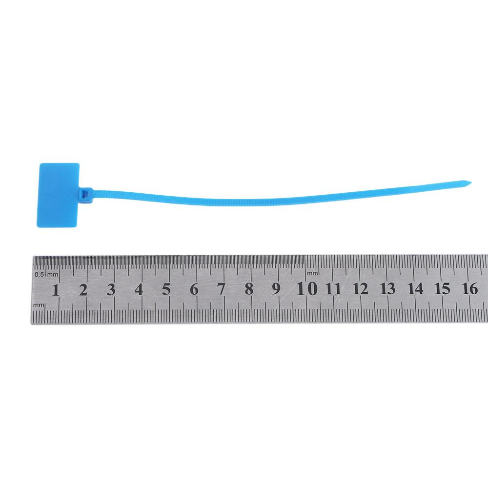 50pcs 4*150mm Nylon Self-locking Loop Tag Labels Wire Ties Cable Winder