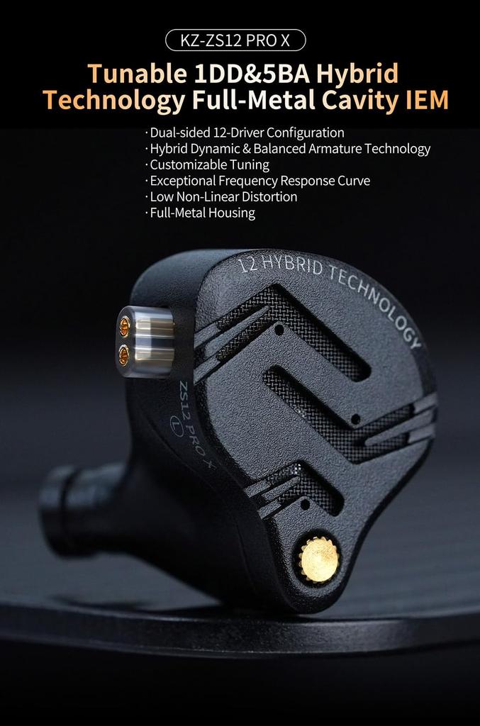 KZ ZS12 Pro Black (with Microphone)