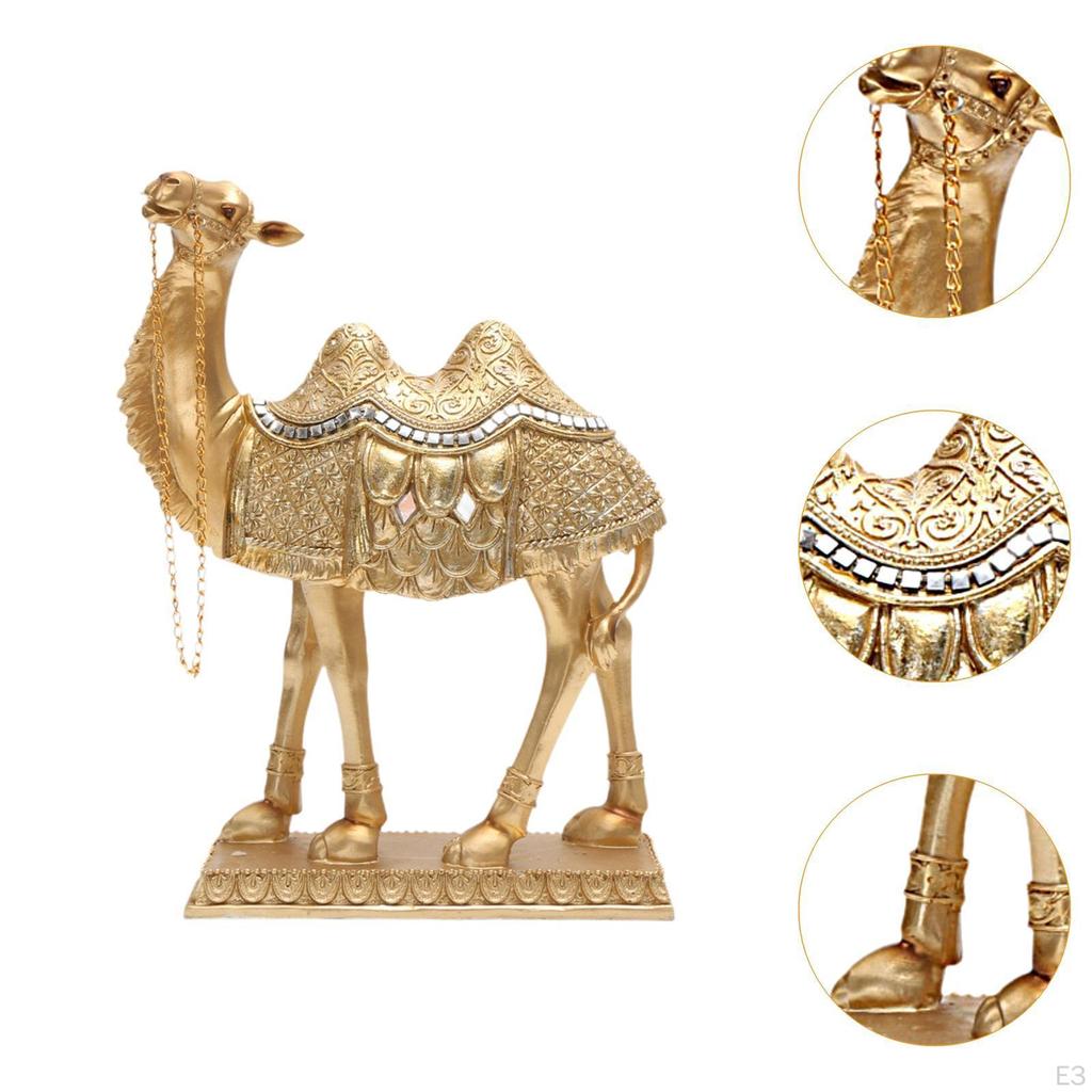 Camel Statue Animal Figurine Centerpiece Home Decor Art Crafts Middle Eastern Ornament Resin