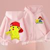 Boys Girls Fashion Streetwear Kids Zip Up Hoodie Jacket Japanese Anime Printed Zipper Sweatshirt Casual Coat
