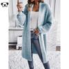 Plus Size Mid-Length Knit Cardigan D79853