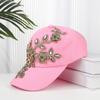 Rhinestone Women's Hat Sun Hat Golden Flowers Diamond-studded Baseball Caps Cowboy Hat Cap