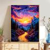 5d DIY Diamond Painting Cross Stitch Colorful Scenery Diamond Embroidery Mosaic Full Round Drill Home Decor