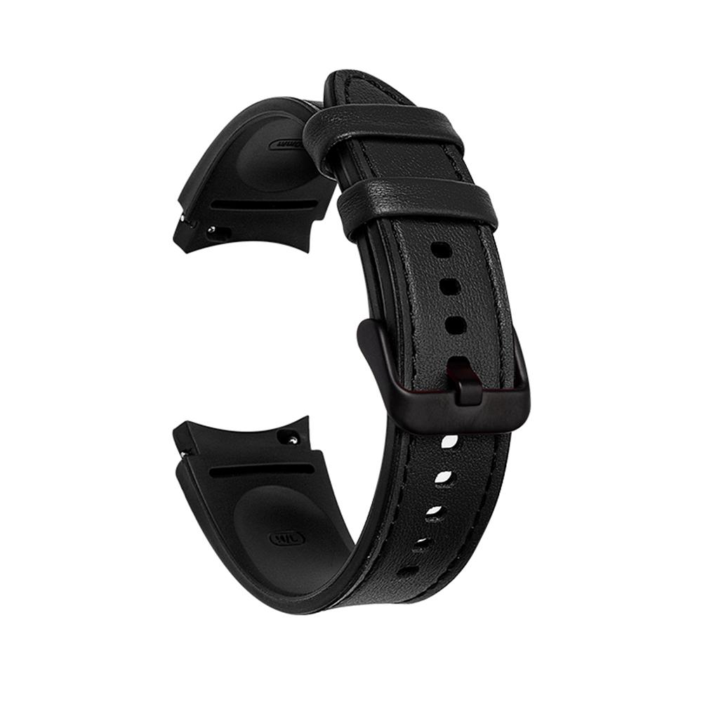 Силиконовый и кожаный ремешок 20 мм для Samsung Galaxy Watch 6/5/4, 40 мм, 44 мм, ремешок для умных часов Galaxy Watch 6 Classic, 43 мм, 47 мм