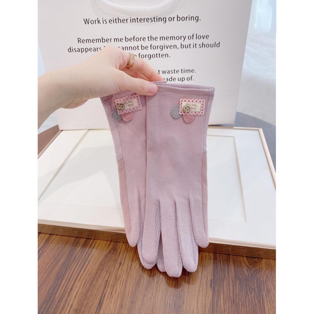 Cotton Breathable Cotton Gloves Thin Anti-Slip Gloves Fashion Sun Protection Gloves Driving