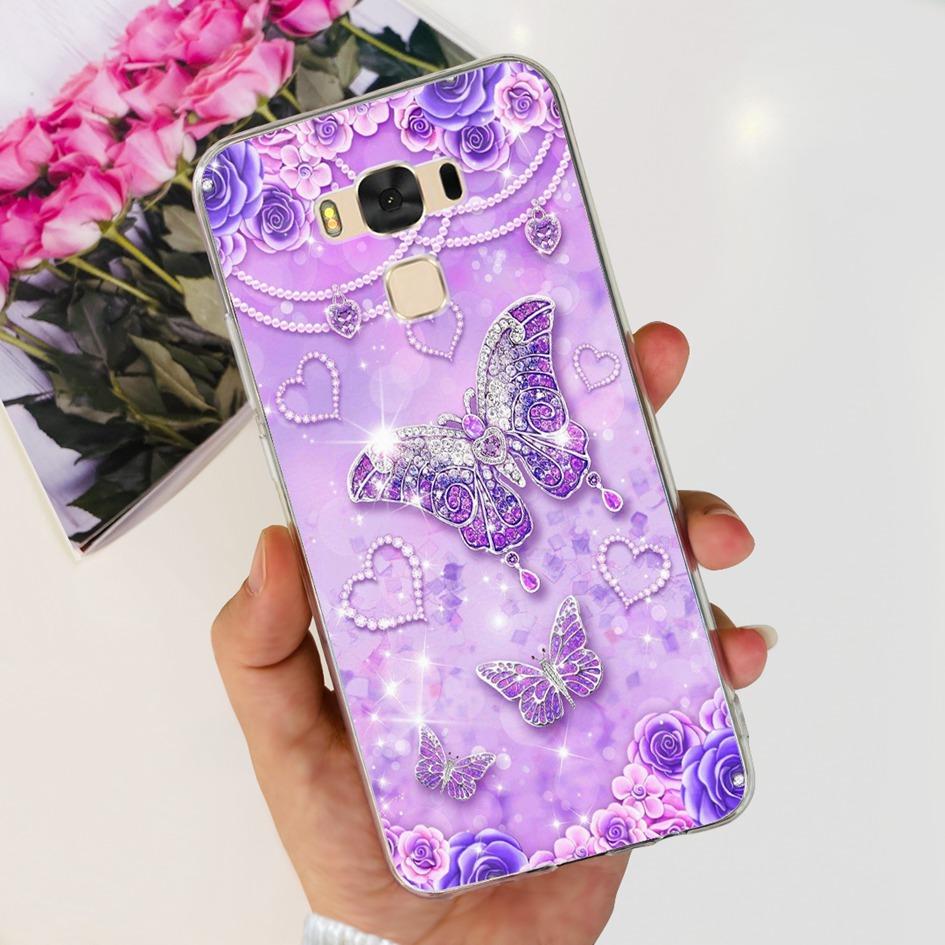Чехол для Asus ZenFone 3 Max ZC553KL Популярный Цветок Бабочка Мягкий Силиконовый Чехол для Телефона Для ASUS X00DD X00DDA XOODD ZC553KL Funda