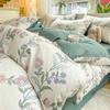Four-piece Set of Pure Cotton Small Fresh Floral Quilt Cover Dormitory Bed Sheet Three-piece Set Bedding