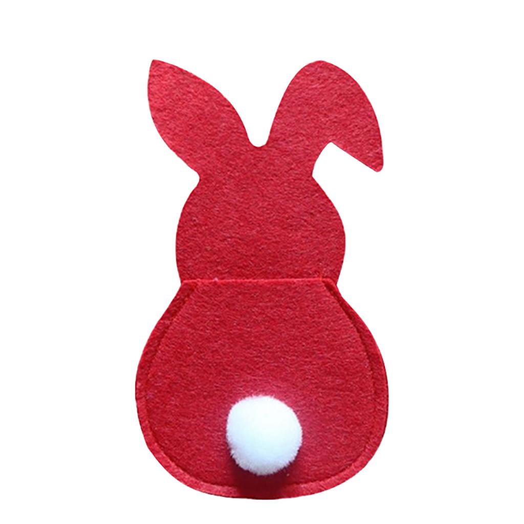 Сумка для столовых приборов «Пасхальный кролик» Набор столовых приборов «Кролик», 4 предмета, красный, зеленый, два цвета