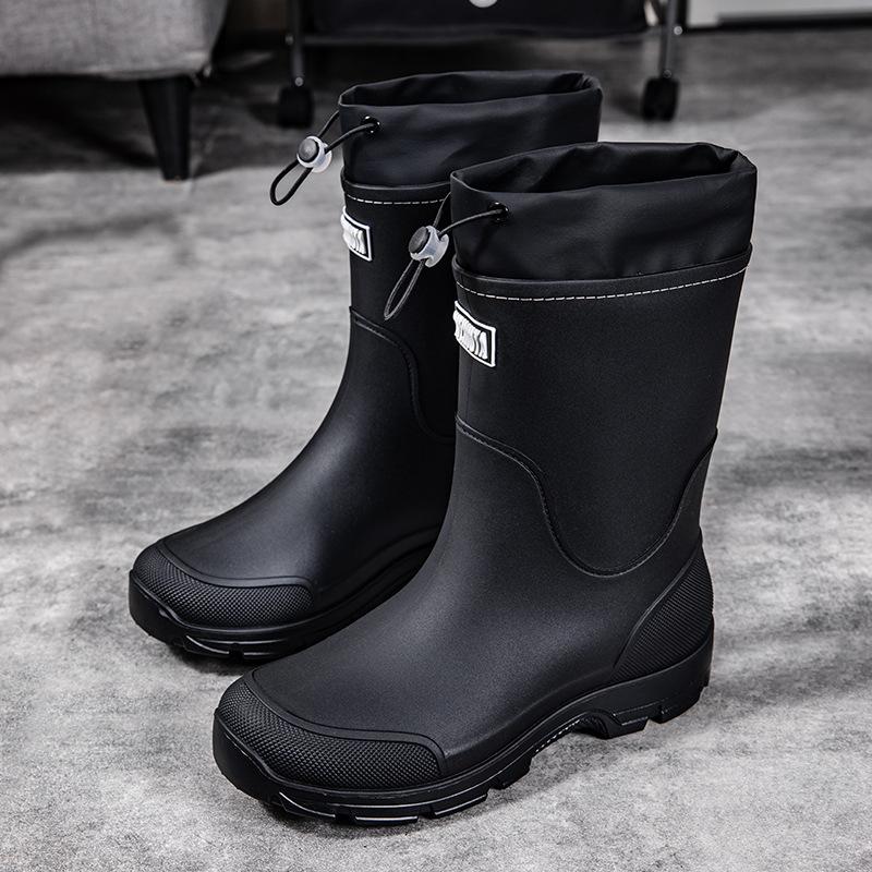 Rain Boots Outdoor Simple Restraint Casual Men and Women Water Shoes Rain Boots Non-slip Waterproof Rainy Day Waterproof Boots