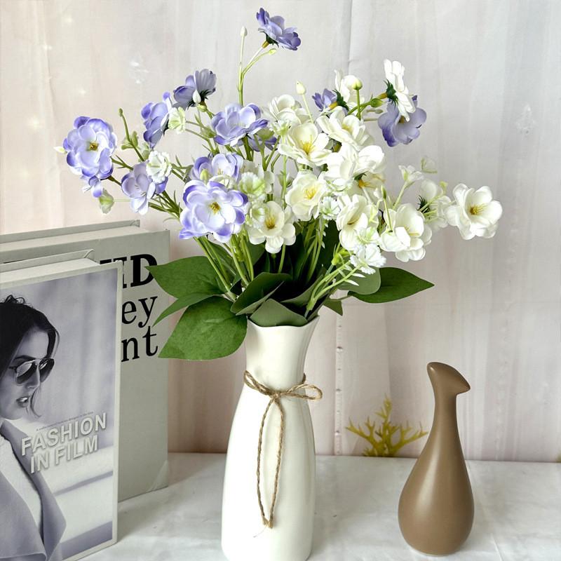 Искусственные цветы мимозы Ручной работы Маленький букет для домашнего декора и реквизит для фотосъемки