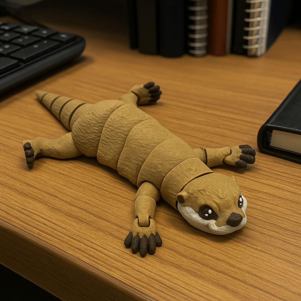 Креативный дизайн Игрушка-модель выдры из PLA Милая мини-кукла выдры 3D-печать выдры Креативный дисплей