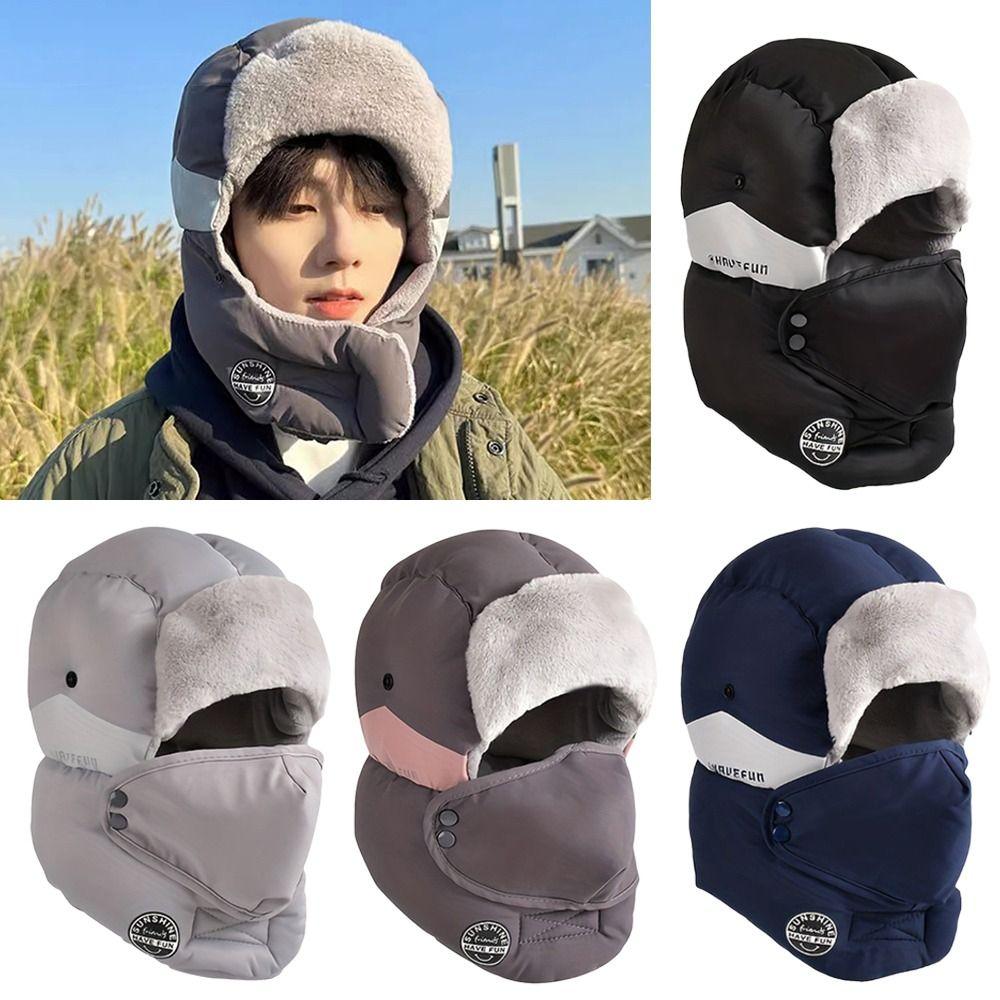 Warm Earflap Hats Russian Ear Protectors Hats Winter Ski Cap Cycling