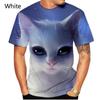 Новая мода последние мужские и женские 3D печатные футболки с короткими рукавами с изображением кота футболка с рисунком