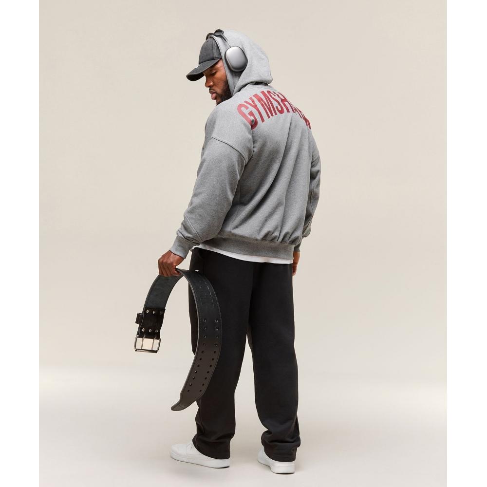 Gymshark Толстовка с капюшоном Power Zip Up Charcoal Core Marl A2c9j Gbbb