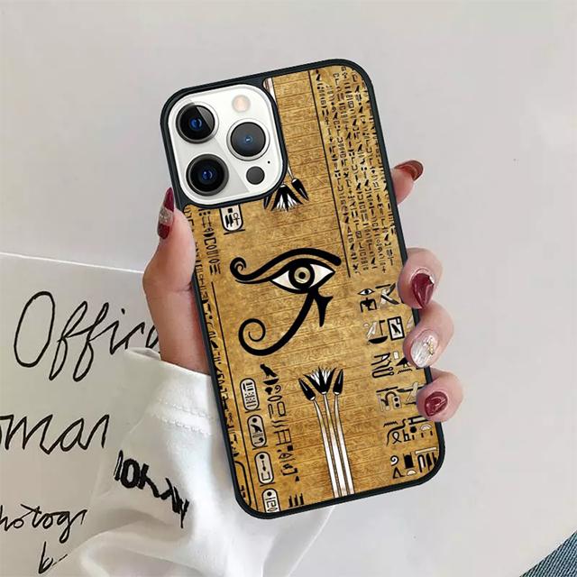 Священный Глаз Гора Египет Фреска Чехол для Телефона Для iPhone 17 Air 15 16 14 13 12 Pro Max 11 Pro Max Plus