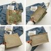 Large Capacity Linen Handbag Portable Printing Cloth Lunch Bag Ethnic Style Canvas Bag  Travel