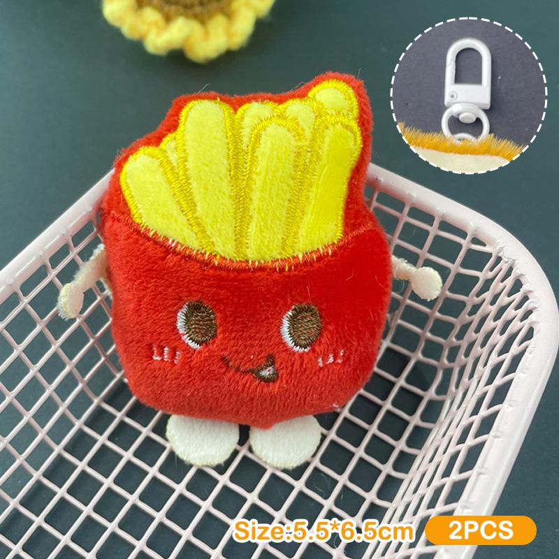 2 шт. гамбургеры жареные куриные ножки хлеб плюшевая кукла кулон брелок мультфильм смешная кукла брошь рюкзак украшения подарки