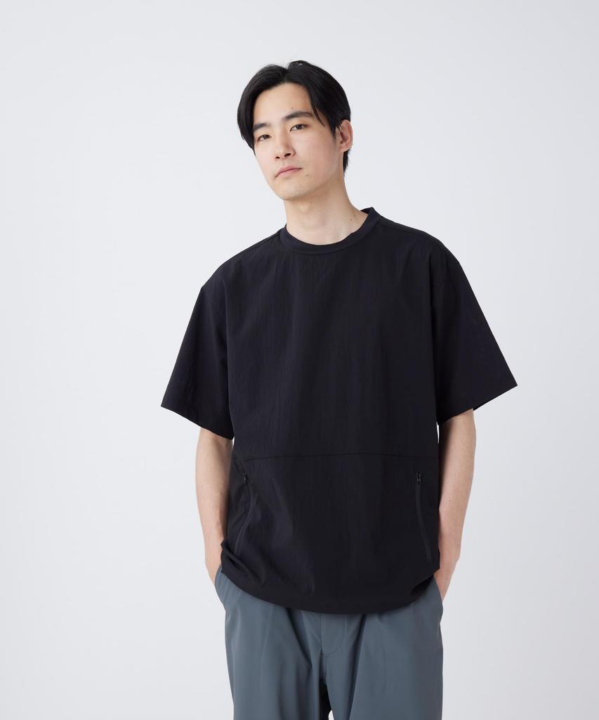 Breathable Quick Dry Short Size L [Snow Peak] T-Shirt CS-26SU015 T-shirt, Sleeve, Men's/Women's, BLACK,