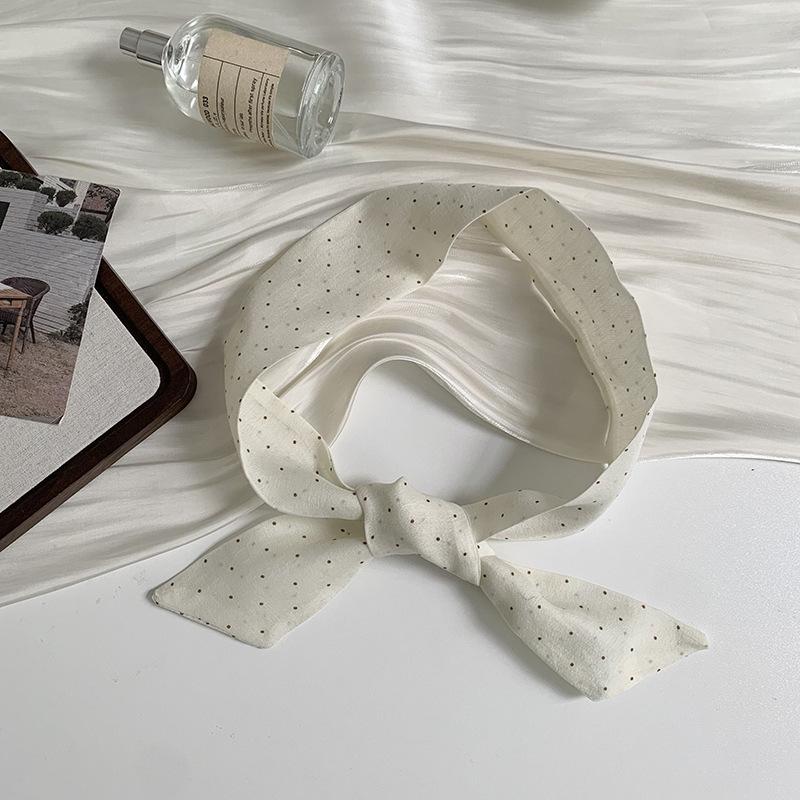 Long Silk Scarf New Fashion High Sense Small Scarf Versatile Long Bag Ribbon Decorative Headband Belt