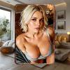 Винтажная алюминиевая табличка 8x12": Декор для пляжа с девушкой в бикини, Водонепроницаемое настенное искусство для дома/кафе, Подарок