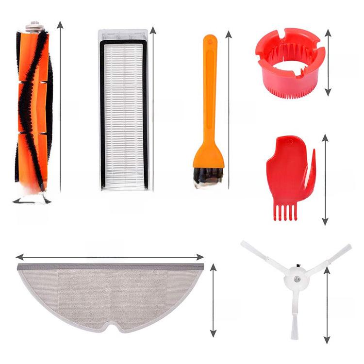 Совместимые аксессуары для пылесоса Xiaomi S50/S51 Roborock: Основная щетка, фильтр, боковая щетка, резервуар для воды