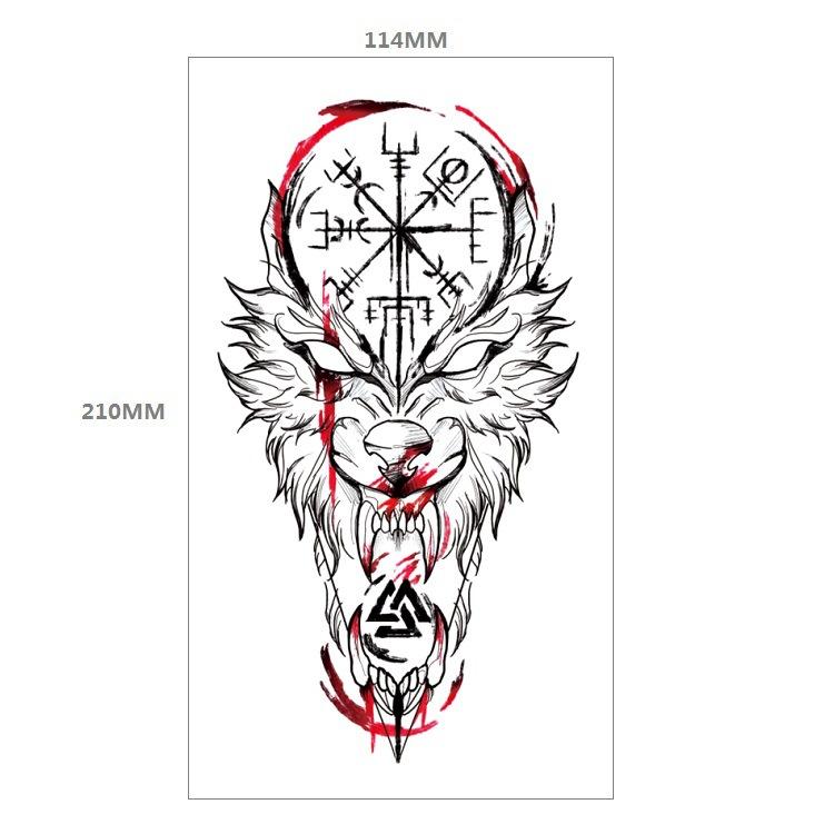 Лев Тигр Темная Рука Половина Руки Водная Переводная Татуировка Набор Наклейка Татуировки