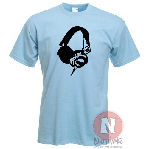 Headphones TShirt For Dj Club Dance Music Ibiza Rave Festival Audio Studio Edm