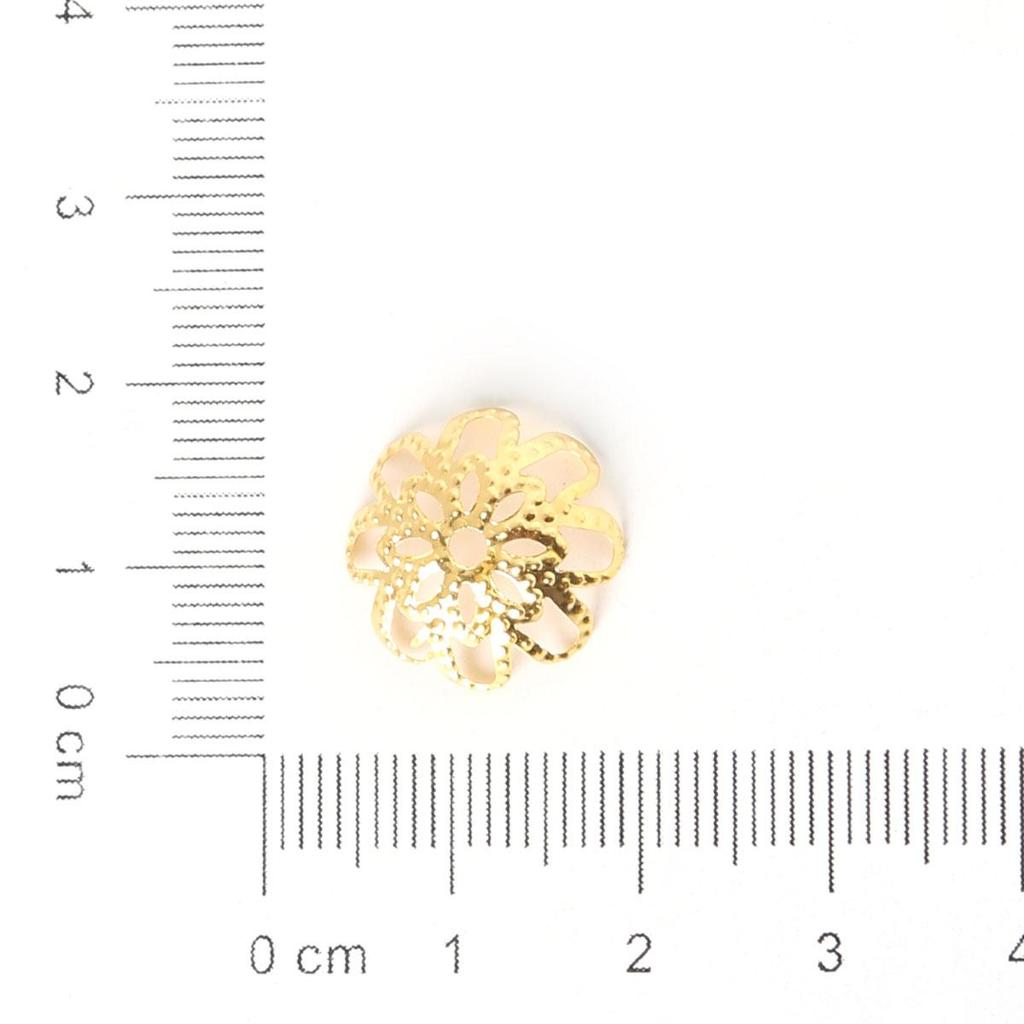 Mix Color Metal Flower Petal End Spacer Hallow Beads Caps Charms Bead Cups For Jewelry Necklace Making Supplie