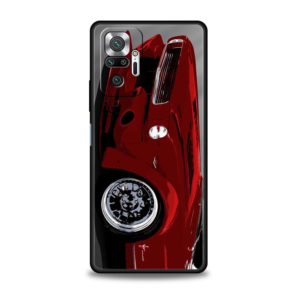 Чехол для телефона Xiaomi Redmi Note 12 10 11 9 8 Pro Plus 9S 7 8T 9T 9A 8A 9C K40 игровой мягкий чехол JDM спортивный автомобиль лампа самолет