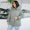 GASMAN 2024 модный пуховик женский больших размеров короткий повседневный с капюшоном большой карман парки женские разноцветные пальто верхняя одежда D88595