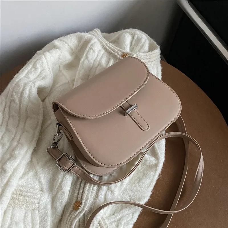 Yogodlns Сумка-седло в стиле ретро, ​​модная сумка через плечо из искусственной кожи, модная сумка-мессенджер с клапаном, повседневная женская сумка, кошелек