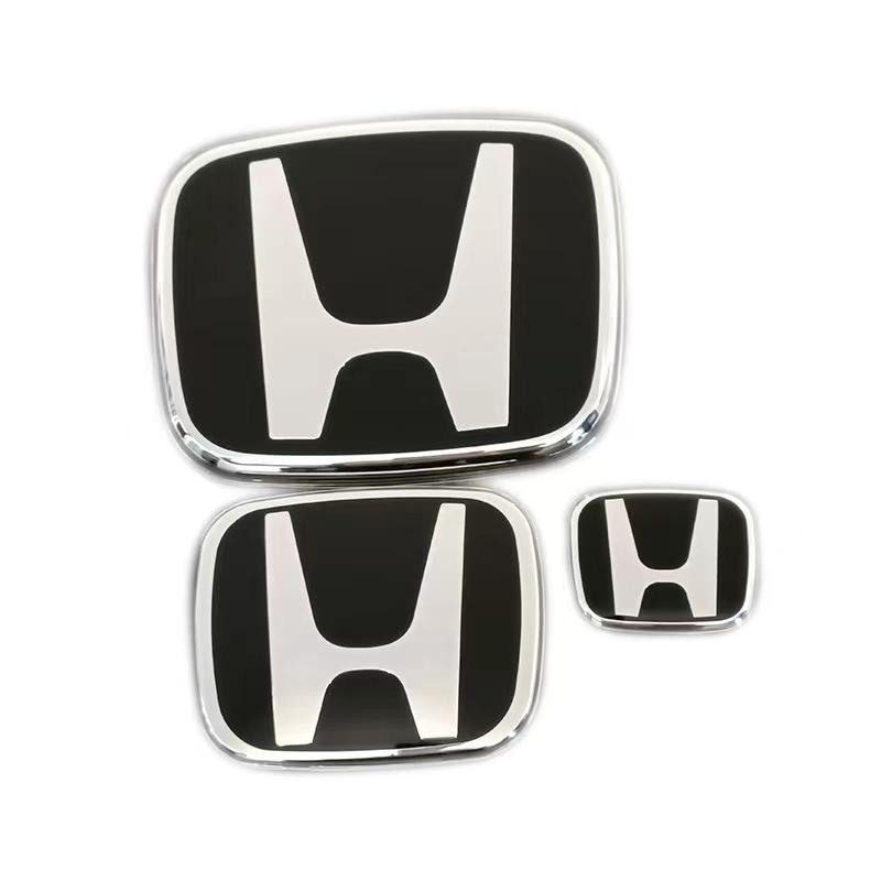 Car Steering Wheel Emblem H-Sticker For Honda Civic Accord City CRV Jade Fit Odyssey Hybrid Red Black Blue Interior Modification XA6