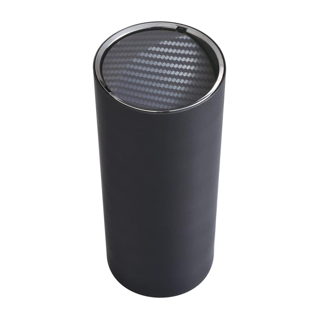 SEIWA WA96 Car Trash Bottle Cup Black with Carbon Soft Material Can, Dust, Holder, Fiber, Cylindrical,