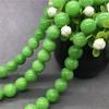 Натуральный камень, драгоценный камень, трава, зеленый халцедон, свободные бусины, ювелирные изделия, круглые бусины