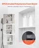VEVOR Shower Niche, 40.6 x 71.1 x 10.2 cm Recessed Wall Niche with Movable Divider Shelf, Modern Soap & Shampoo Storage Organizer,Square Corners